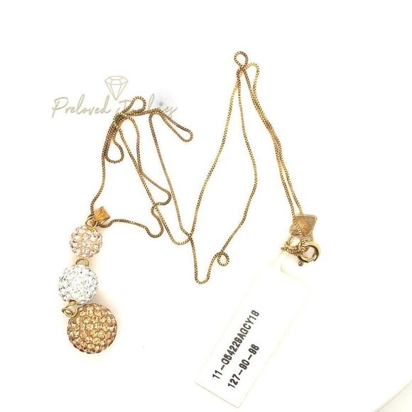 Studded Ball Drop Pendant Necklace - Picture 3 of 4